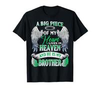 Mon cœur VIT au Paradis Il est Mon frère Mémorial Sympathie T-Shirt