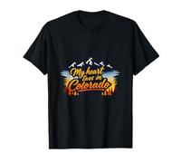 Mon cœur VIT dans Le Colorado Sunset Mountain Pride T-Shirt