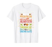 Mon déguisement de Noël Laid pour Halloween, Thanksgiving, Automne T-Shirt Graphique avec Valeur