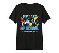 Mon dernier Premier Jour d'école 2027 Diplômé 2027 T-Shirt Haut de Gamme