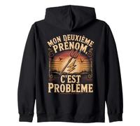 Mon Deuxième Prénom C'est Problème Humour Rebelle Sweat à Capuche