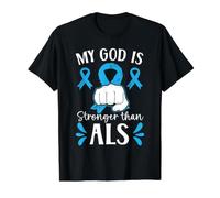 Mon Dieu est Plus Fort Que la Conscience de la SLA T-Shirt Graphique avec Valeur