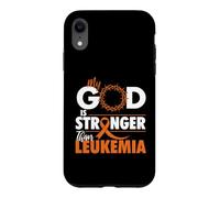 Mon Dieu est Plus Fort Que la leucémie - Sensibilisation à la leucémie Coque pour iPhone XR