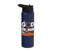 Mon Dieu est plus fort que la leucémie - Sensibilisation à la leucémie Stainless Steel Insulated Water Bottle
