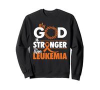 Mon Dieu est Plus Fort Que la leucémie - Sensibilisation à la leucémie Sweatshirt