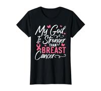 Mon Dieu est Plus Fort Que la Sensibilisation au Cancer du Sein T-Shirt Graphique avec Valeur