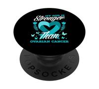 Mon Dieu est Plus Fort Que Le Cancer de l'ovaire PopSockets PopGrip Adhésif