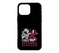 Mon Dieu est Plus Fort qu'un chrétien de Sensibilisation au myélome Multiple Coque pour iPhone 16 Pro Max