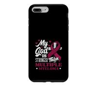 Mon Dieu est Plus Fort qu'un chrétien de Sensibilisation au myélome Multiple Coque pour iPhone 7 Plus/8 Plus