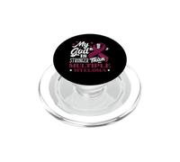 Mon Dieu est Plus Fort qu'un chrétien de Sensibilisation au myélome Multiple PopSockets PopGrip pour MagSafe