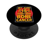 Mon Dieu est Plus Grand Que Le Cancer des os PopSockets PopGrip Adhésif