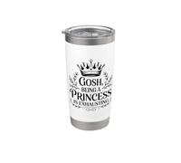Mon Dieu, être une princesse, c'est épuisant Gobelet isotherme en acier inoxydable double paroi