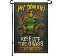 Mon Domaine - Défense De Marcher Sur La Pelouse - Interdit D'Entrer Drapeau Résistant Aux Intempéries Drapeau De Jardin Solide Drapeaux Pour Vacances Célébrations Bar 30X45Cm