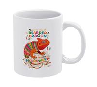 Mon Dragon Barbu A Mangé Mes Devoirs Tasse À Café Porcelaine Tasses Impression Tasse 330Ml Pour Ami Homme Petit Déjeuner