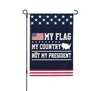 Mon drapeau, mon pays, mon président, drapeaux, carte des États-Unis, drapeau américain, bannière de jardin double face 30 x 45 cm, sans drapeau