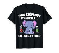 Mon Elephant M'Appelle Animal Savane Homme Femme Cadeau T-Shirt