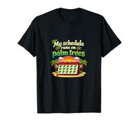 Mon Emploi du Temps est consacré à la Conception de fêtes de Vacances avec des Palmiers T-Shirt