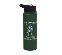 Mon épée peut abattre n'importe quel ennemi : les joutes médiévales Stainless Steel Insulated Water Bottle
