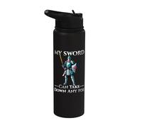 Mon épée peut abattre n'importe quel ennemi : les joutes médiévales Stainless Steel Insulated Water Bottle