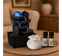 Mon espace détente : diffusion douce et fontaine zen