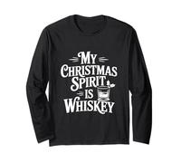 Mon Esprit de Noël, C'est Whiskey Funny Holiday Manche Longue