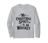 Mon Esprit de Noël, C'est Whiskey Funny Holiday Manche Longue