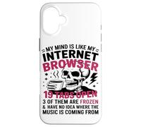 Mon Esprit Est comme Mon Navigateur Internet, Amateur De Coque pour iPhone 16 Plus