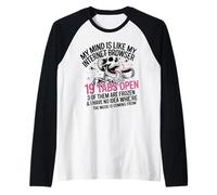 Mon Esprit est comme Un navigateur Internet 19 onglets Open Funny Skull Manche Raglan