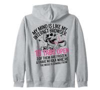 Mon Esprit est comme Un navigateur Internet 19 onglets Open Funny Skull Sweat à Capuche