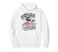 Mon Esprit est comme Un navigateur Internet 19 onglets Open Funny Skull Sweat à Capuche