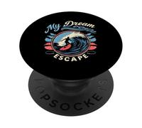 Mon évasion de rêve Surf Vintage PopSockets PopGrip Adhésif