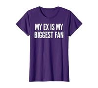 Mon ex est Mon Plus Grand Fan drôle ex Petite Amie T-Shirt, Femme, Violet, XL
