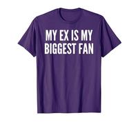 Mon ex est Mon Plus Grand Fan drôle ex Petite Amie T-Shirt, Homme, Violet, XL