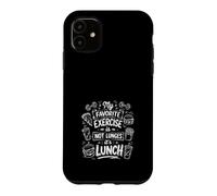 Mon Exercice Prefere C'est Le Dejeuner Humour Coque pour iPhone 11