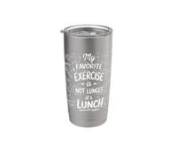 Mon Exercice Prefere c'est le Dejeuner Humour Gobelet isotherme en acier inoxydable double paroi