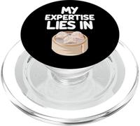 Mon Expertise réside dans la Nourriture cantonaise Chinoise Har Gow Dim Sum PopSockets PopGrip pour MagSafe