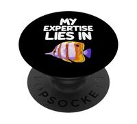Mon Expertise réside dans Les Poissons de récif à Bande de cuivre PopSockets PopGrip Adhésif