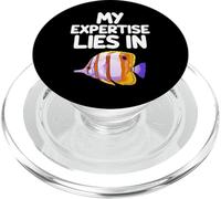 Mon Expertise réside dans Les Poissons de récif à Bande de cuivre PopSockets PopGrip pour MagSafe