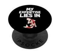 Mon expertise réside dans l'harmonie des symboles du poisson koï, de la carpe japonaise PopSockets PopGrip Adhésif