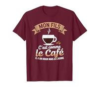Mon Fils C'est comme Le Café Il a Un Grain Je L'adore T-Shirt, Homme, Marron, XXL
