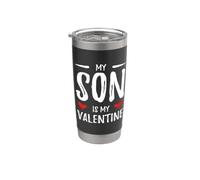 Mon fils est ma Saint-Valentin pour les mères Gobelet isotherme en acier inoxydable double paroi