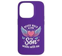 Mon Fils Marche avec Moi à la mémoire de ma mère en deuil Coque pour iPhone 14 Pro