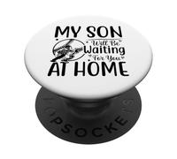 Mon Fils Vous attendra au Baseball à Domicile PopSockets PopGrip Adhésif