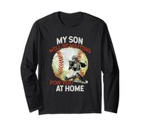 Mon Fils Vous attendra chez Home Baseball Catcher Manche Longue
