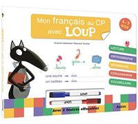 Orianne Lallemand – Mon français au CP avec Loup – Livre-ardoise – Avec 2 feutres – Auzou
