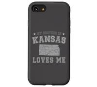 Mon frère du Kansas m'aime America Vintage State Coque pour iPhone SE (2020) / 7/8
