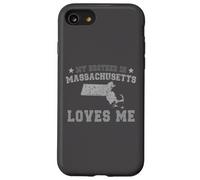 Mon frère du Massachusetts m'aime America Vintage State Coque pour iPhone SE (2020) / 7/8