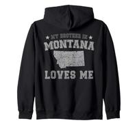 Mon frère du Montana m'aime America Vintage State Sweat à Capuche