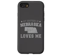 Mon frère du Nebraska m'aime America Vintage State Coque pour iPhone SE (2020) / 7/8