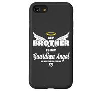 Mon frère est Mon Ange, il Veille sur Moi en mémoire Coque pour iPhone SE (2020) / 7/8